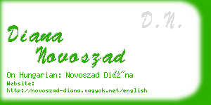 diana novoszad business card